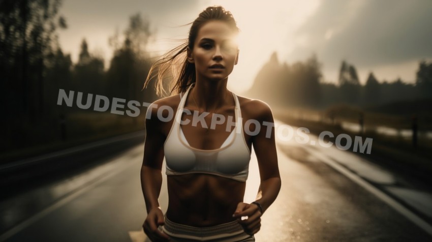 Jogging Woman Stock Image