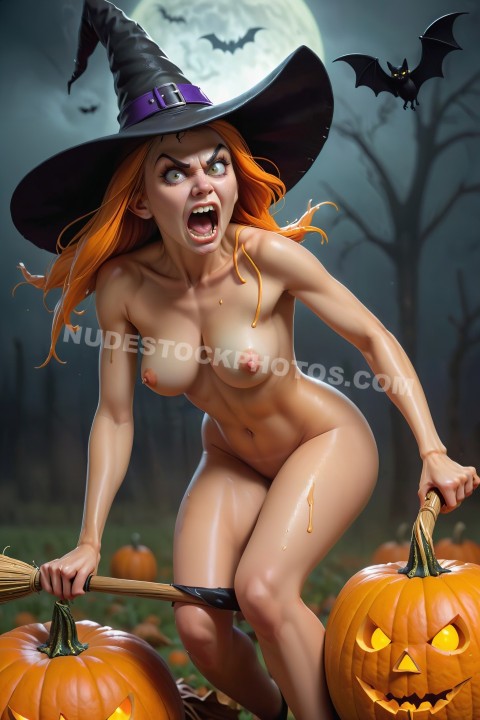 Angry Naked Witch